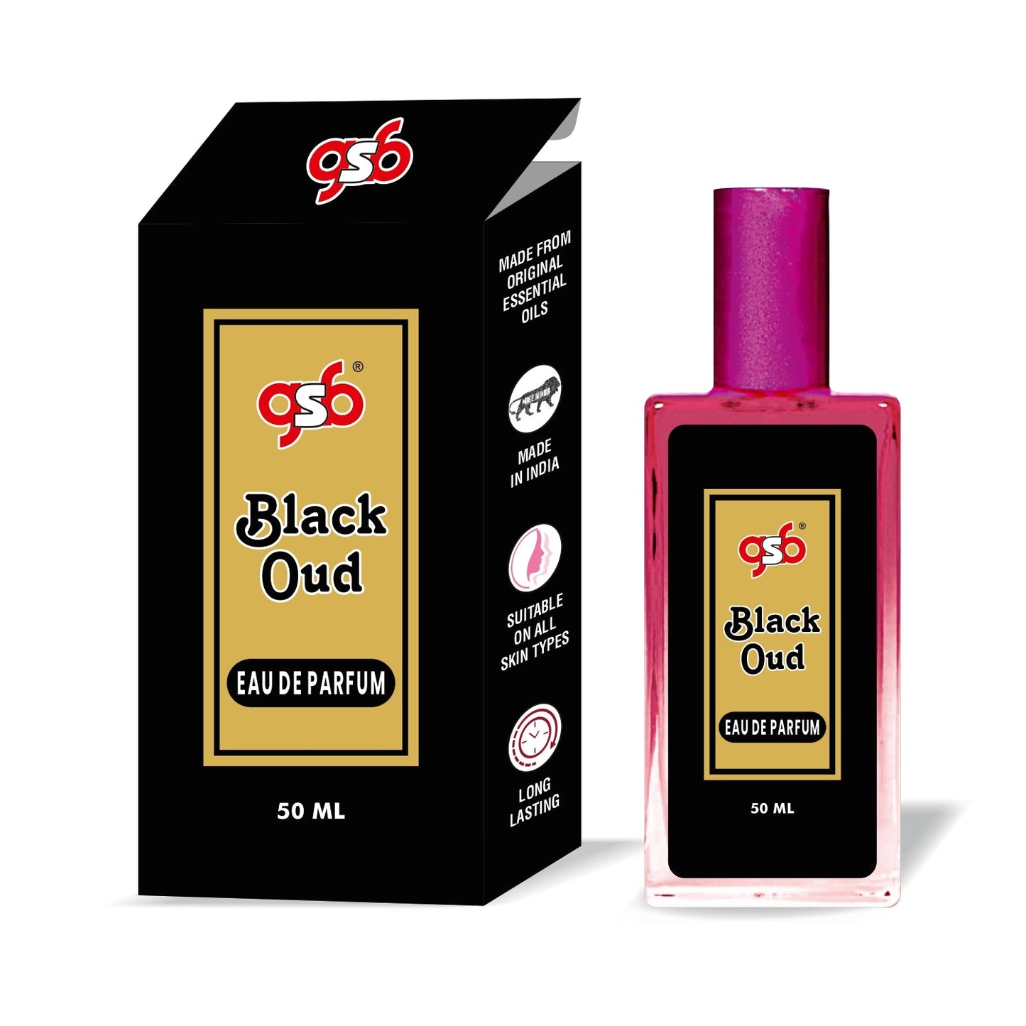 GSB Black Oud Eau De Parfum | EDP Spray For Men & Women | Luxury Perfume | Long Lasting | Suitable On All Occasions | 50 ML