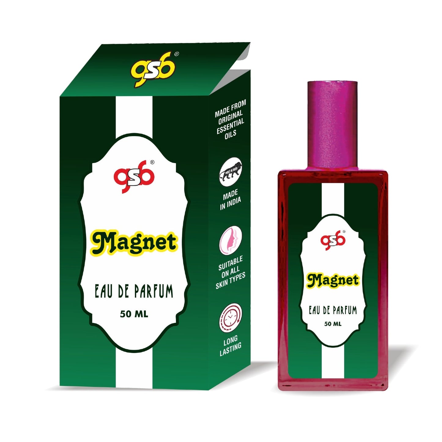 GSB Magnett Eau De Parfum | EDP Spray For Men & Women | Luxury Perfume | Long Lasting | Suitable On All Occasions | 50 ML