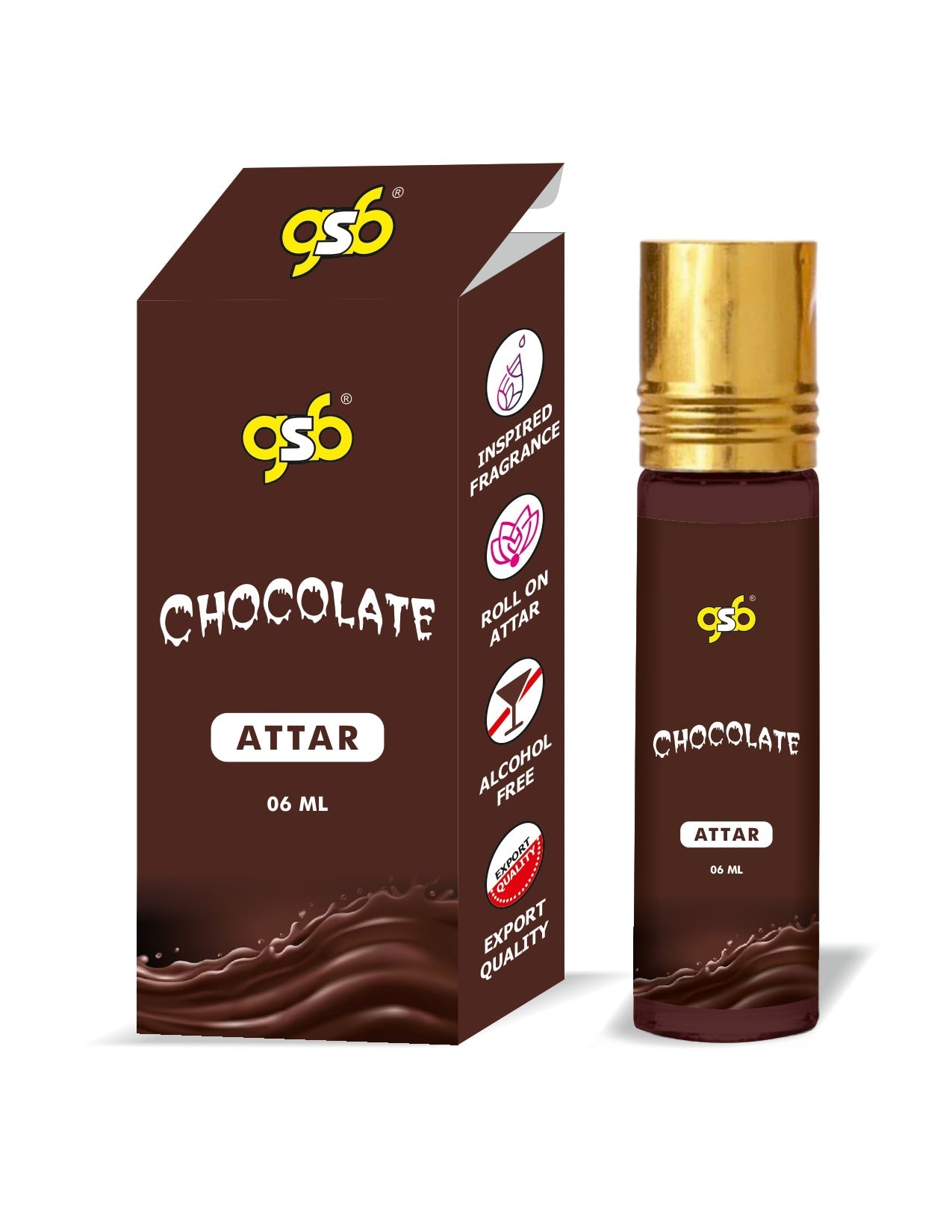 GSB Chocolate Attar Inspired From Zrra Chocolate | Clone Fragrance | Perfume Roll On | Alcohol Free | Long Lasting | Unisex