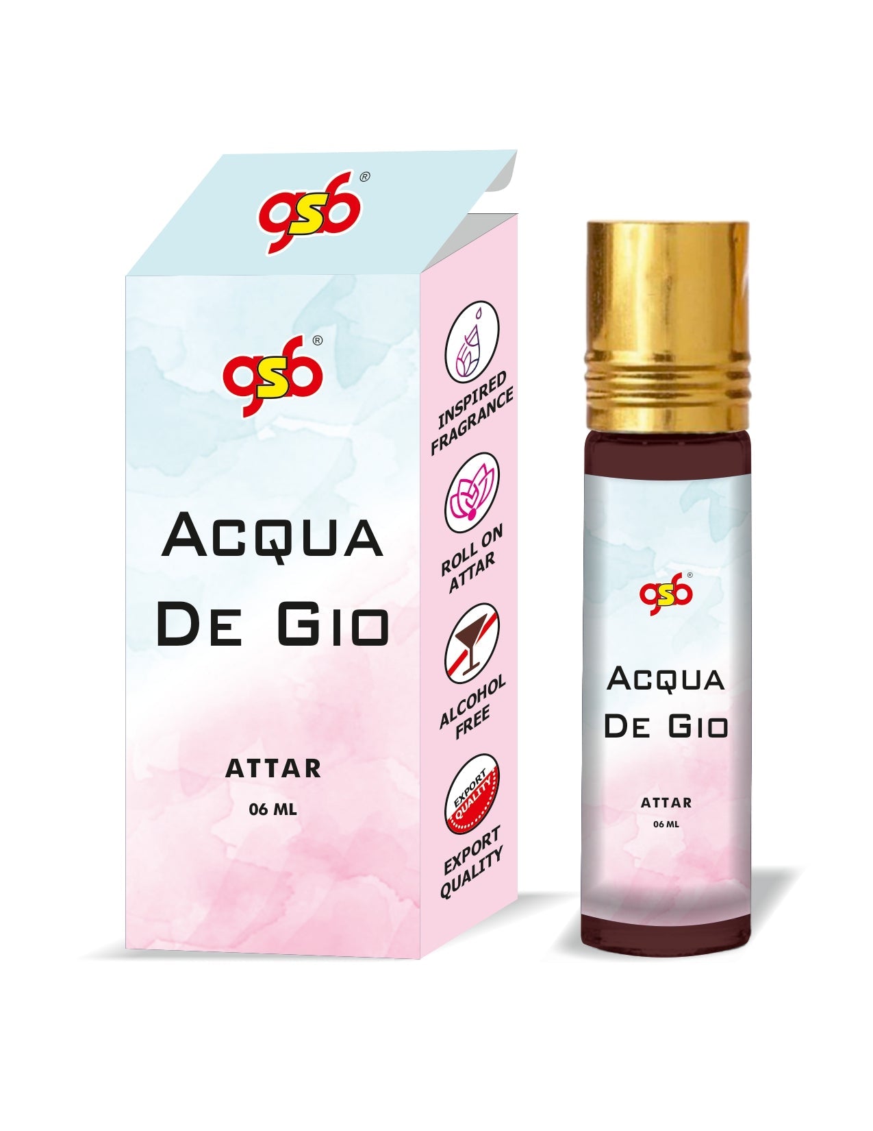 GSB Acqua De Gio Attar Inspired From Acqua De Gio Axmani | Clone Fragrance | Perfume Roll On | Alcohol Free | Long Lasting | Unisex