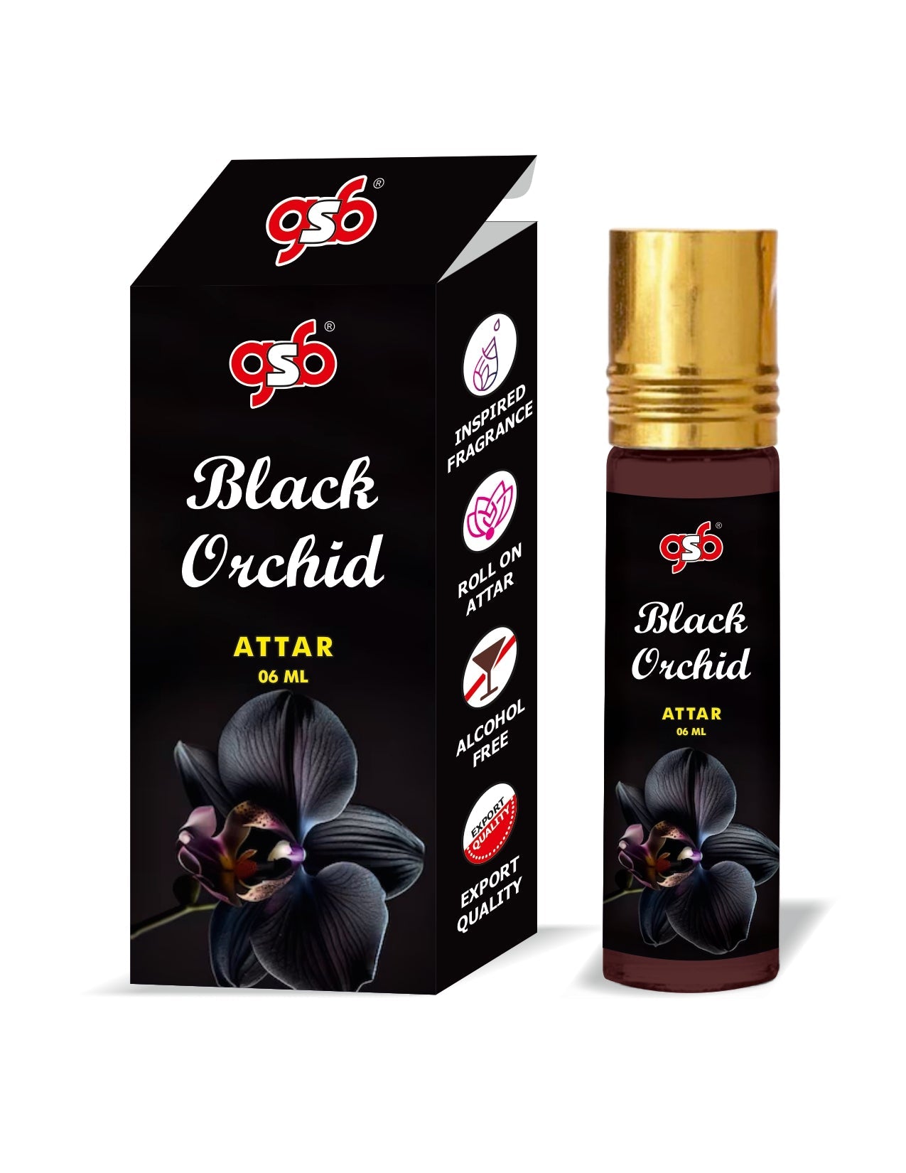 GSB Black Orchid Attar Inspired From Black Orchid Fom Tord | Clone Fragrance | Perfume Roll On | Alcohol Free | Long Lasting | Unisex