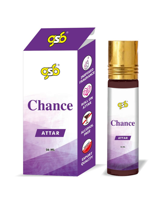 GSB Chance Attar Inspired From Chance By Chneal | Clone Fragrance | Perfume Roll On | Alcohol Free | Long Lasting | Unisex