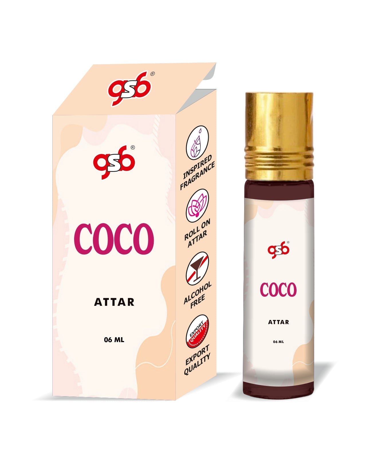 GSB Coco Attar Inspired From Coco Chneal | Clone Fragrance | Perfume Roll On | Alcohol Free | Long Lasting | Unisex