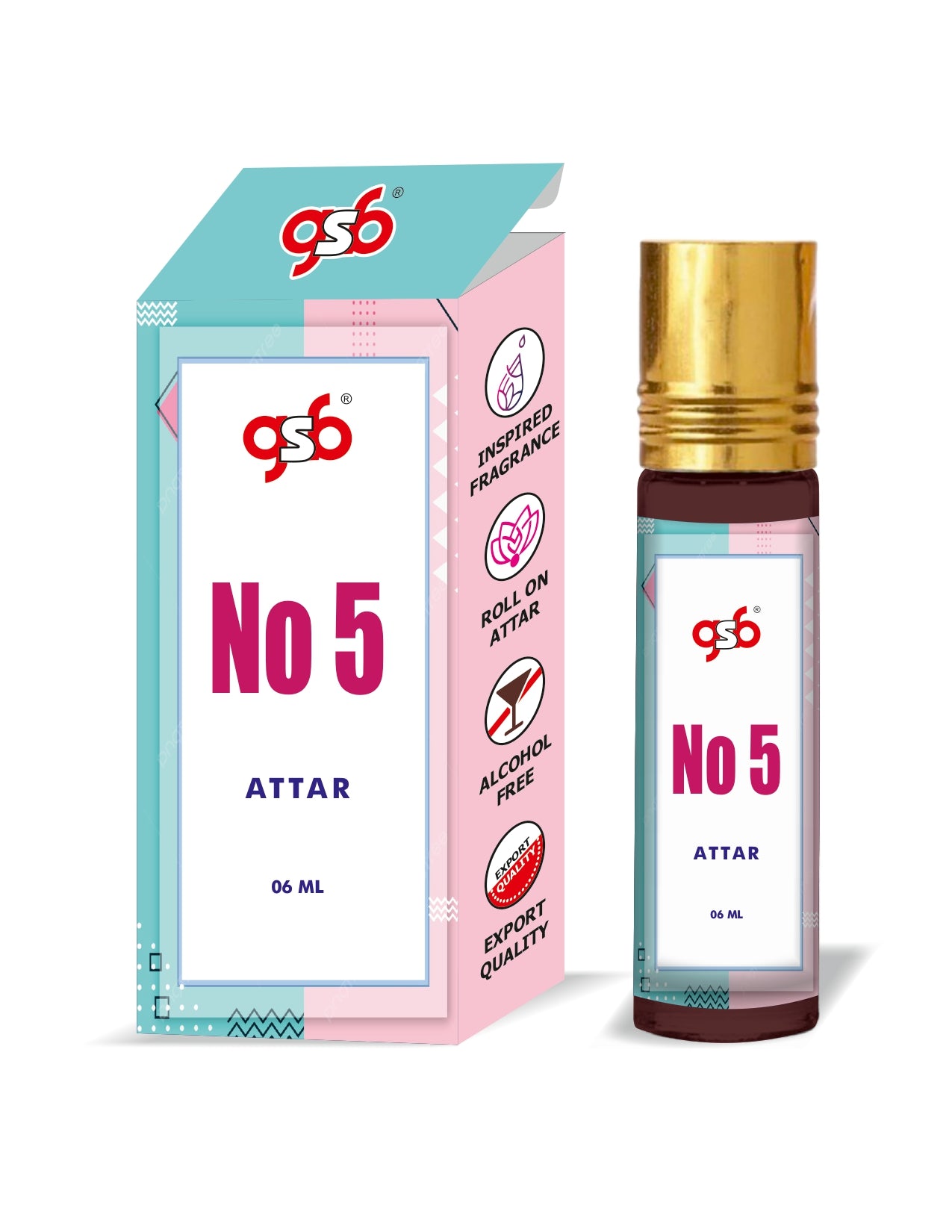 GSB No.5 Attar Inspired From Chneal No.5 | Clone Fragrance | Perfume Roll On | Alcohol Free | Long Lasting | Unisex