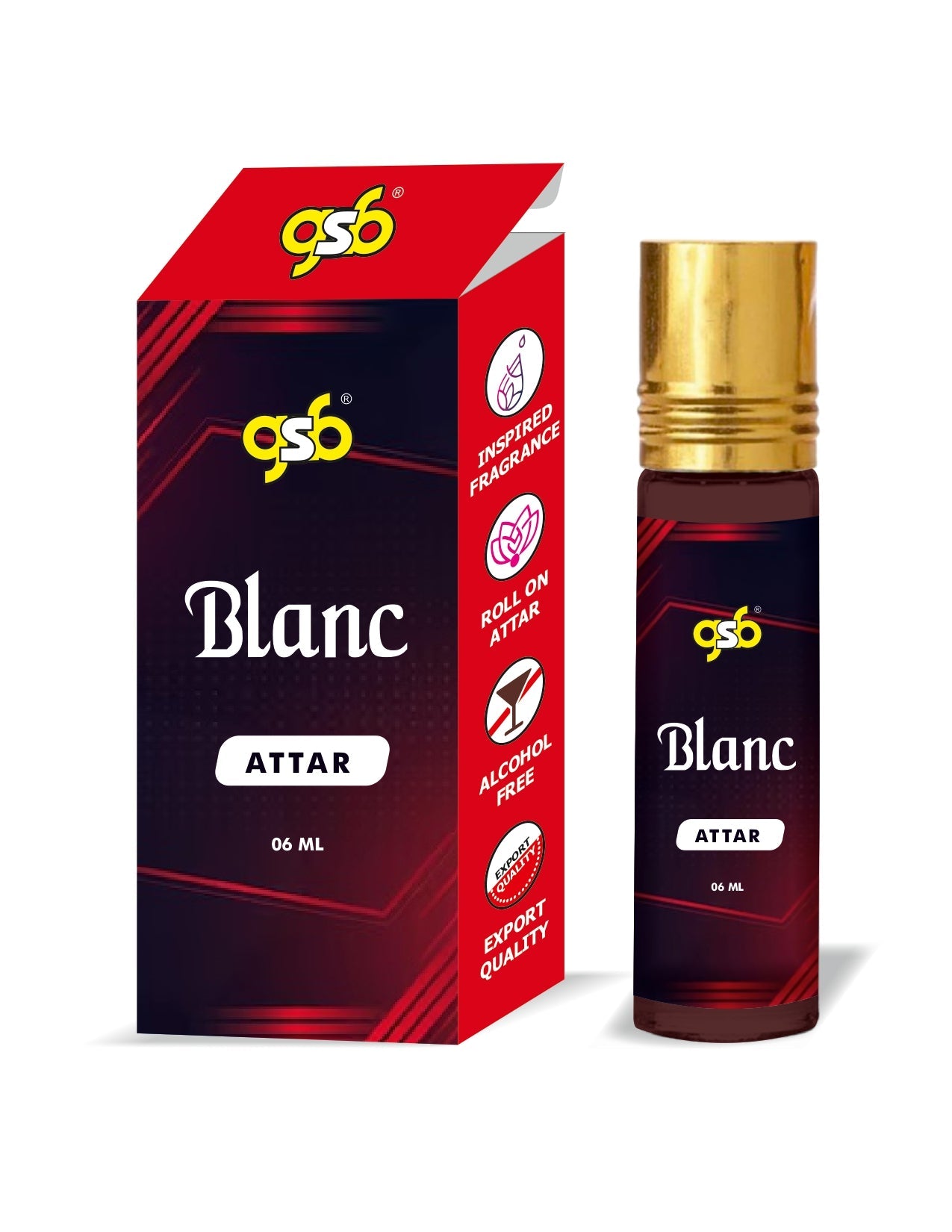 GSB Blanc Attar Inspired From Lcaoste Blanc | Clone Fragrance | Perfume Roll On | Alcohol Free | Long Lasting | Unisex