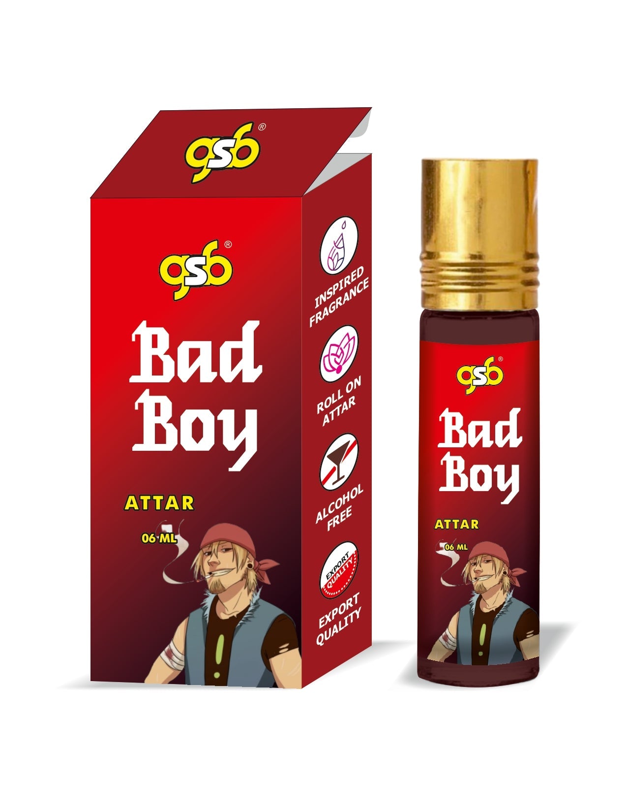 GSB Badboy Attar Inspired From Craolina Hraerra Badboy | Clone Fragrance | Perfume Roll On | Alcohol Free | Long Lasting | Unisex