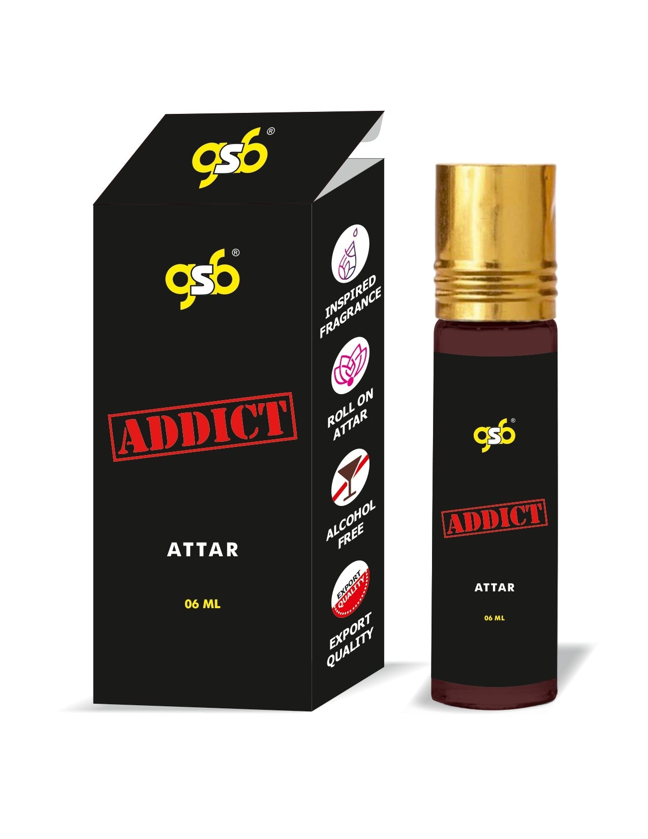 GSB Addict Attar Inspired From Vitorcia Secret Addict | Clone Fragrance | Perfume Roll On | Alcohol Free | Long Lasting | Unisex