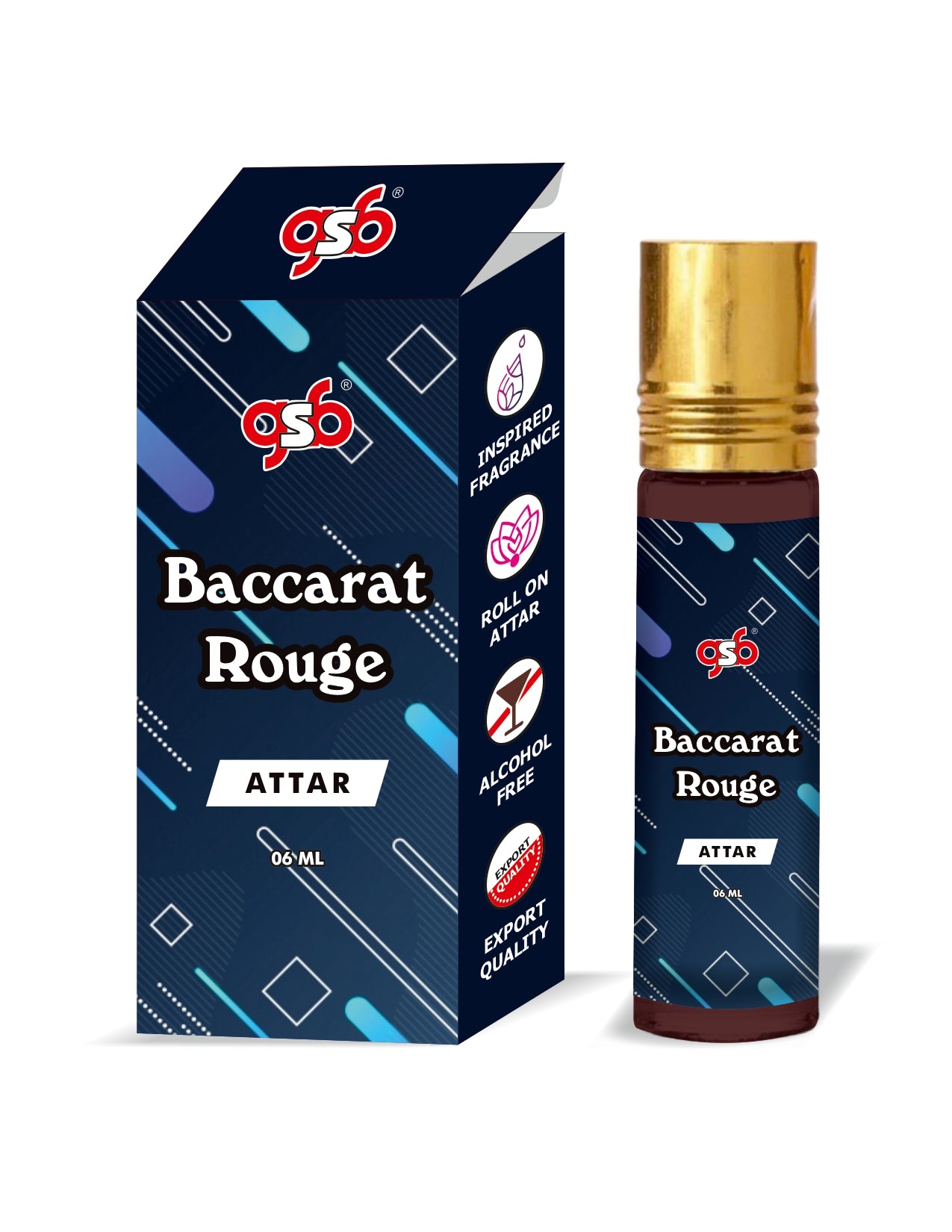 GSB Baccarat Attar Inspired From Baccarat Rouge 540 | Clone Fragrance | Perfume Roll On | Alcohol Free | Long Lasting | Unisex