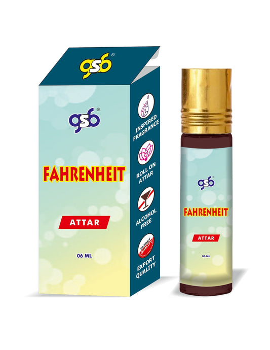 GSB Fahrenheit Attar Inspired From Doir Fahrenheit | Clone Fragrance | Perfume Roll On | Alcohol Free | Long Lasting | Unisex