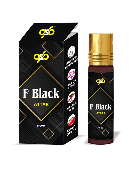 GSB Black Attar Inspired From Frrari Black | Clone Fragrance | Perfume Roll On | Alcohol Free | Long Lasting | Unisex