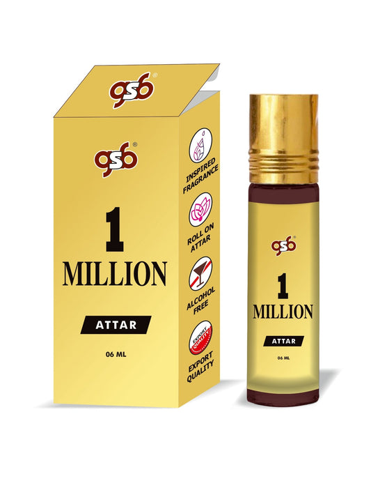 GSB One Million Attar Inspired From Pcao Rbbane One Million | Clone Fragrance | Perfume Roll On | Alcohol Free | Long Lasting | Unisex