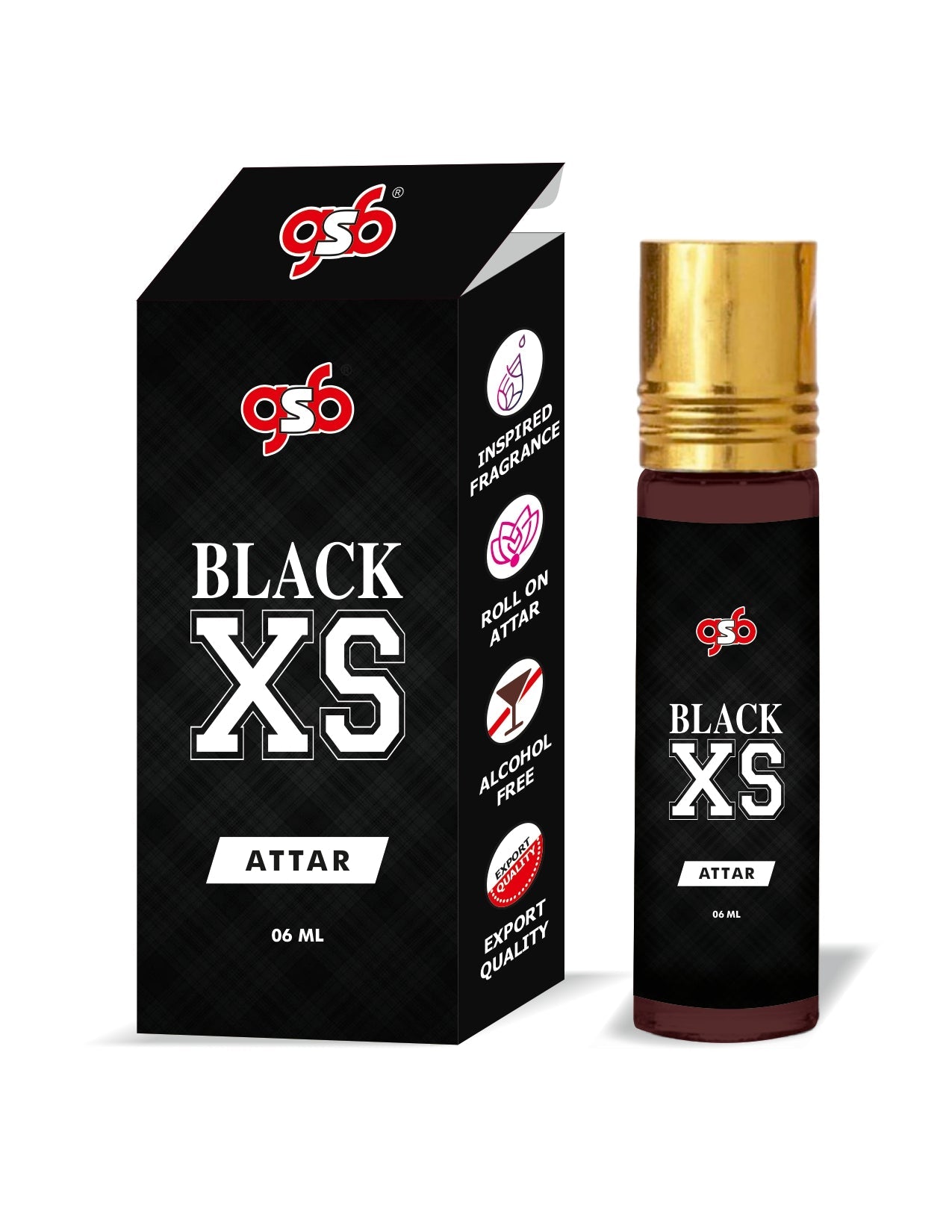 GSB Black XS Attar Inspired From Black Xs Pcao Rbbane | Clone Fragrance | Perfume Roll On | Alcohol Free | Long Lasting | Unisex