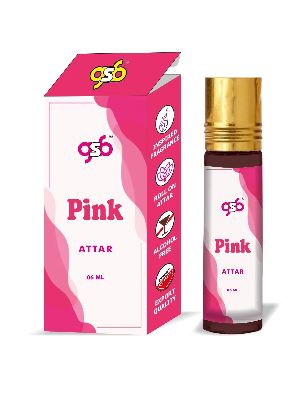 GSB Pink Attar Inspired From Geuss Pink | Clone Fragrance | Perfume Roll On | Alcohol Free | Long Lasting | Unisex