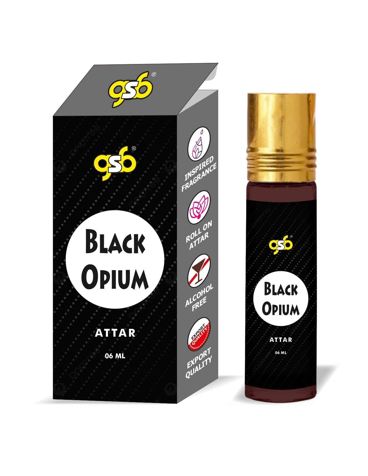 GSB Black Opium Attar Inspired From Black Opium Ysl | Clone Fragrance | Perfume Roll On | Alcohol Free | Long Lasting | Unisex