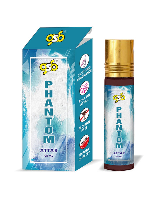 GSB Phantom Attar Inspired From Pcao Rbbane Phantom | Clone Fragrance | Perfume Roll On | Alcohol Free | Long Lasting | Unisex