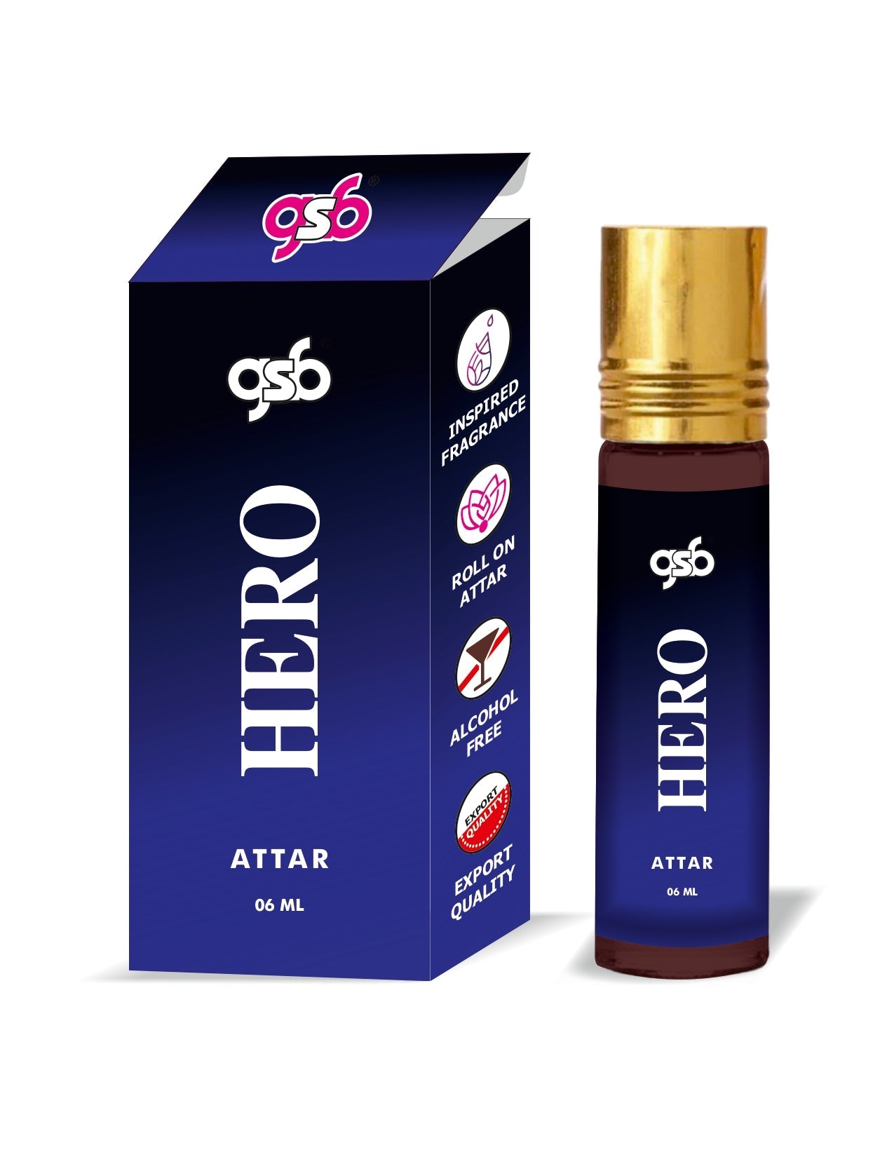 GSB Hero Attar Inspired From Hero Broberry | Clone Fragrance | Perfume Roll On | Alcohol Free | Long Lasting | Unisex