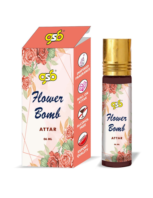 GSB Flower Bomb Attar Inspired From Victor Ralf Flower Bomb | Clone Fragrance | Perfume Roll On | Alcohol Free | Long Lasting | Unisex