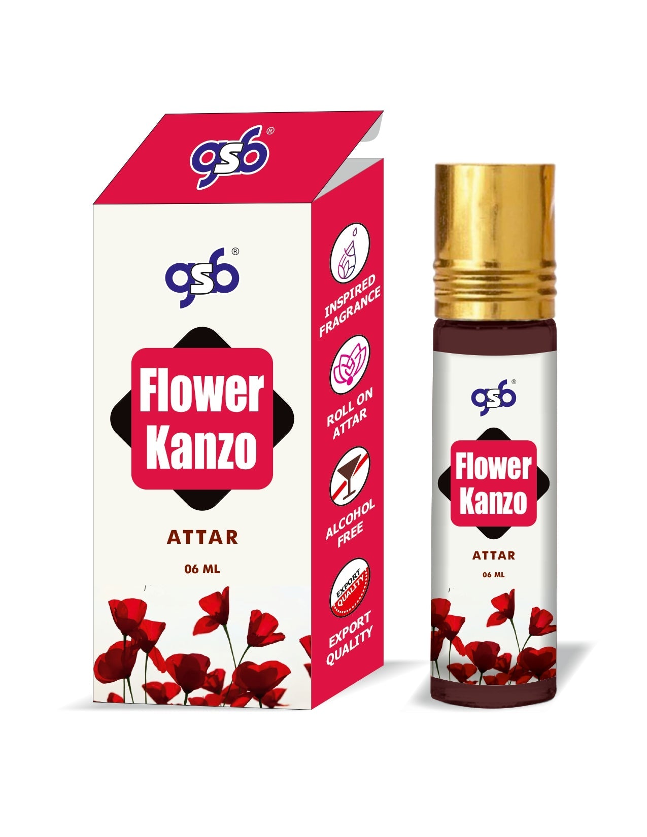 GSB Flower Attar Inspired From Flower Kanzo | Clone Fragrance | Perfume Roll On | Alcohol Free | Long Lasting | Unisex