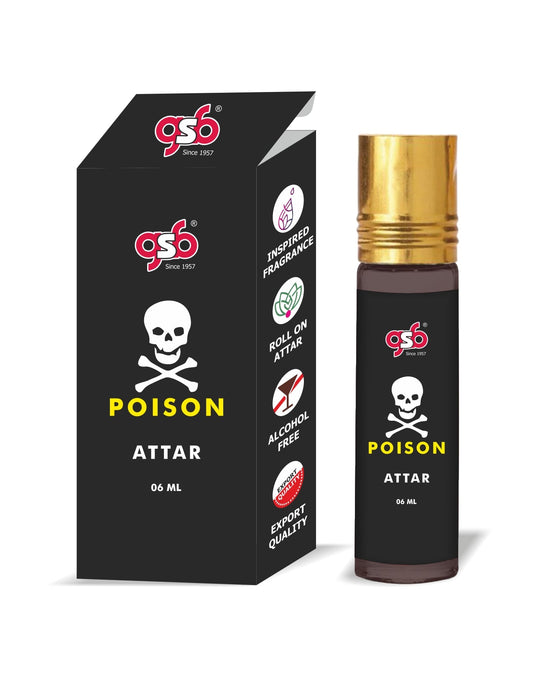 GSB Poison Attar Inspired From Doir Poison | Clone Fragrance | Perfume Roll On | Alcohol Free | Long Lasting | Unisex