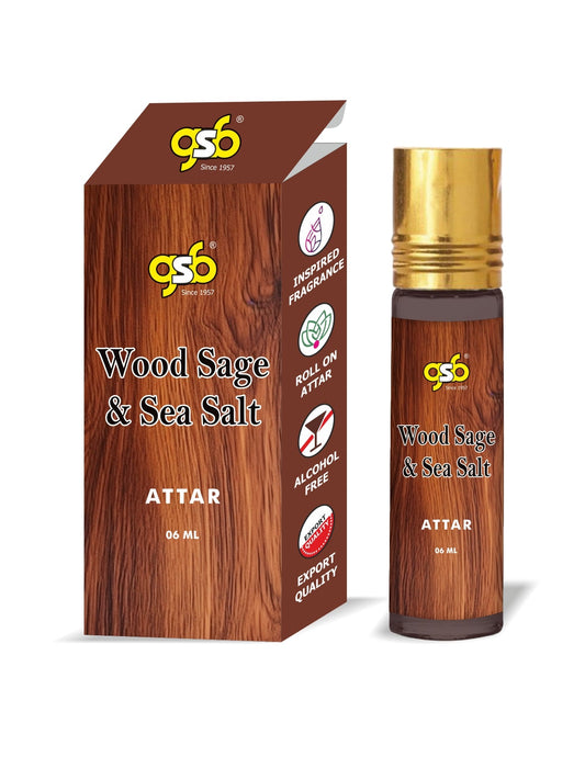GSB Wood Sage and Sea Salt Attar Inspired From Ja Milan Wood Sage and Sea Salt | Clone Fragrance | Perfume Roll On | Alcohol Free | Long Lasting | Unisex