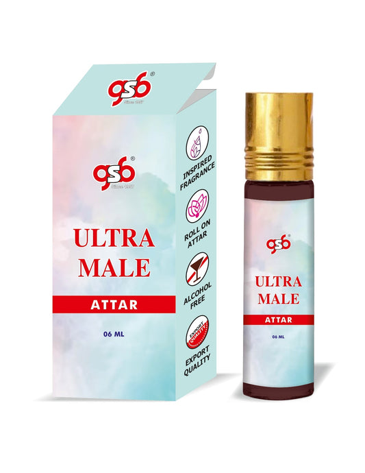 GSB Ultra Male Attar Inspired From Jane Paul Gualiter Ultra Male | Clone Fragrance | Perfume Roll On | Alcohol Free | Long Lasting | Unisex