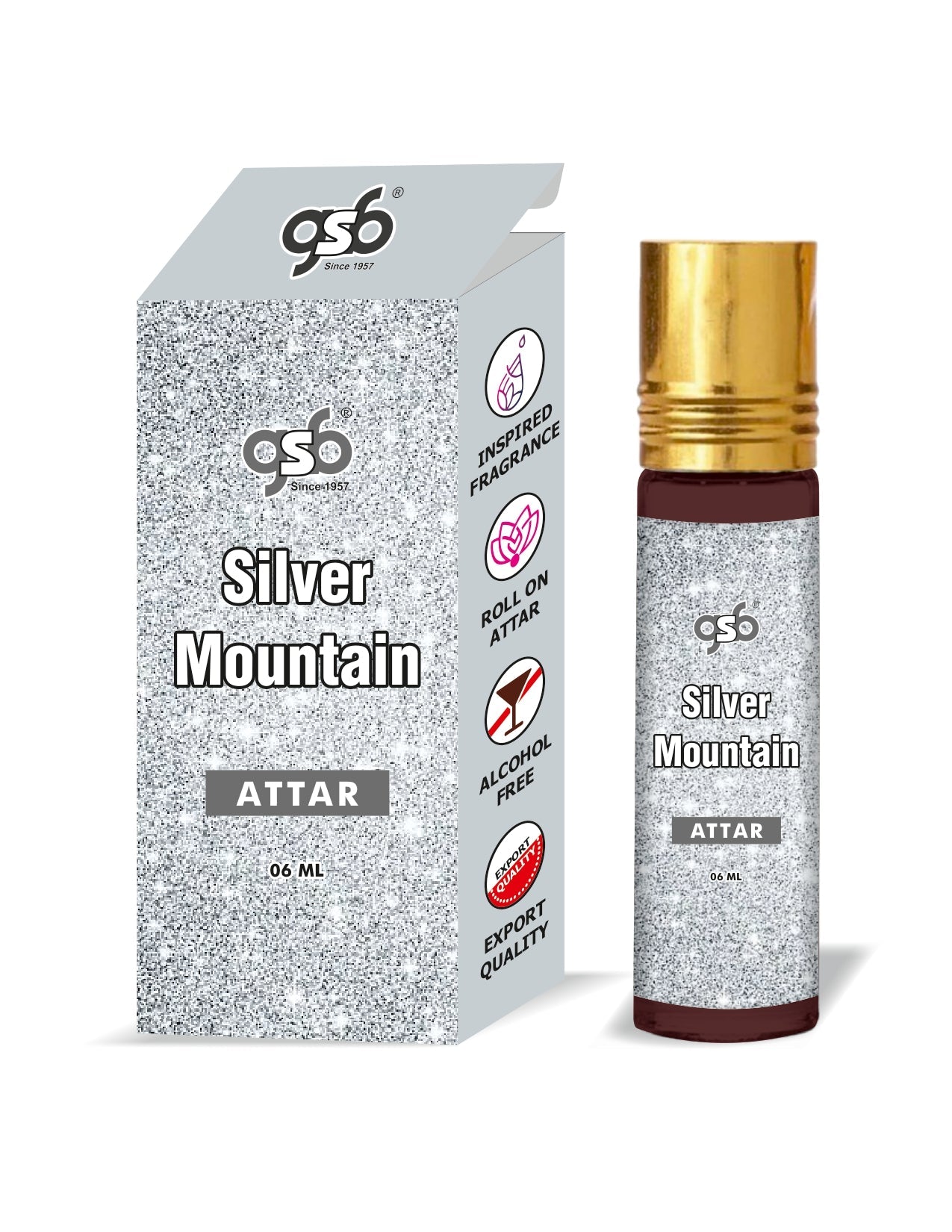 GSB Silver Mountain Attar Inspired From Greed Silver Mountain | Clone Fragrance | Perfume Roll On | Alcohol Free | Long Lasting | Unisex
