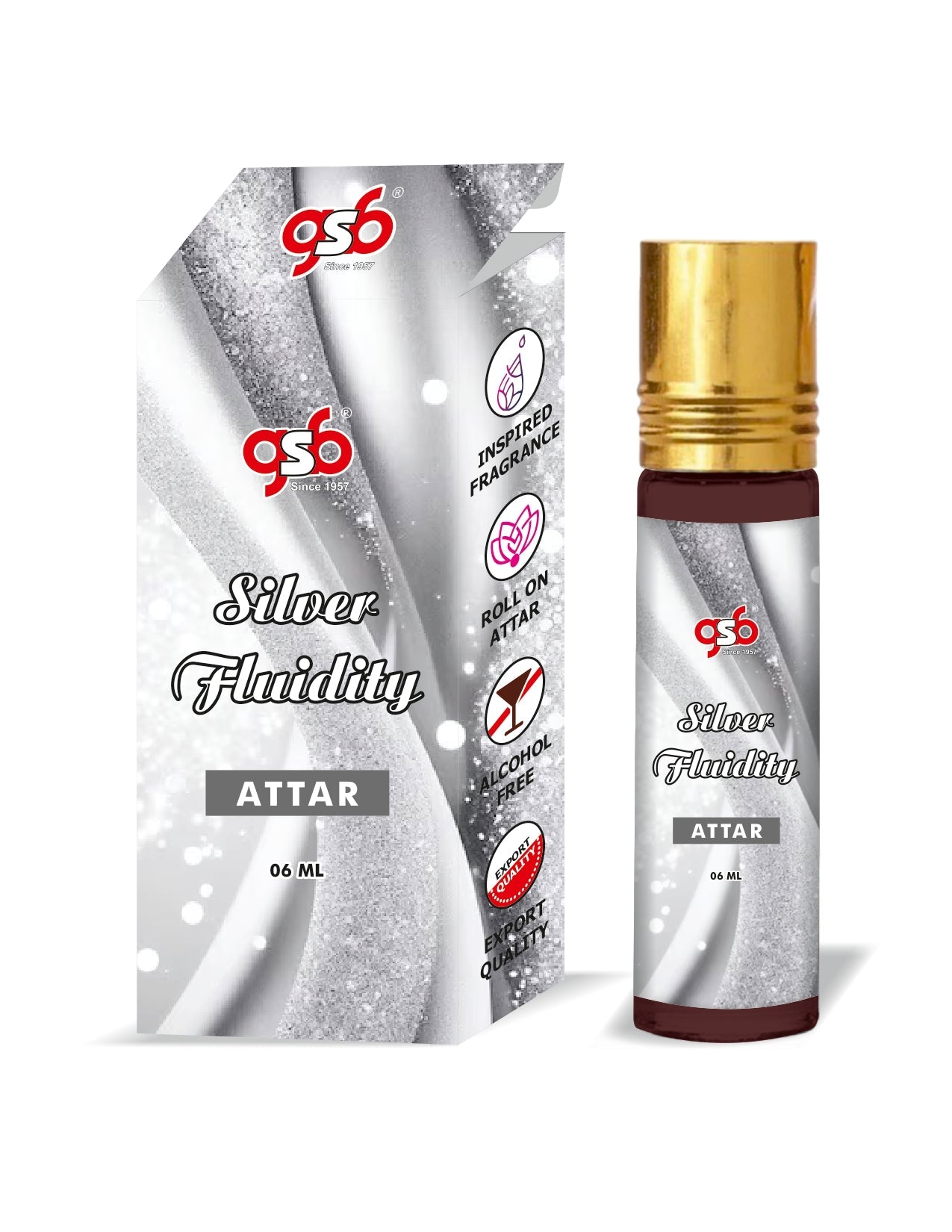 GSB Silver Fluidity Attar Inspired From MFK Silver Fluidity | Clone Fragrance | Perfume Roll On | Alcohol Free | Long Lasting | Unisex