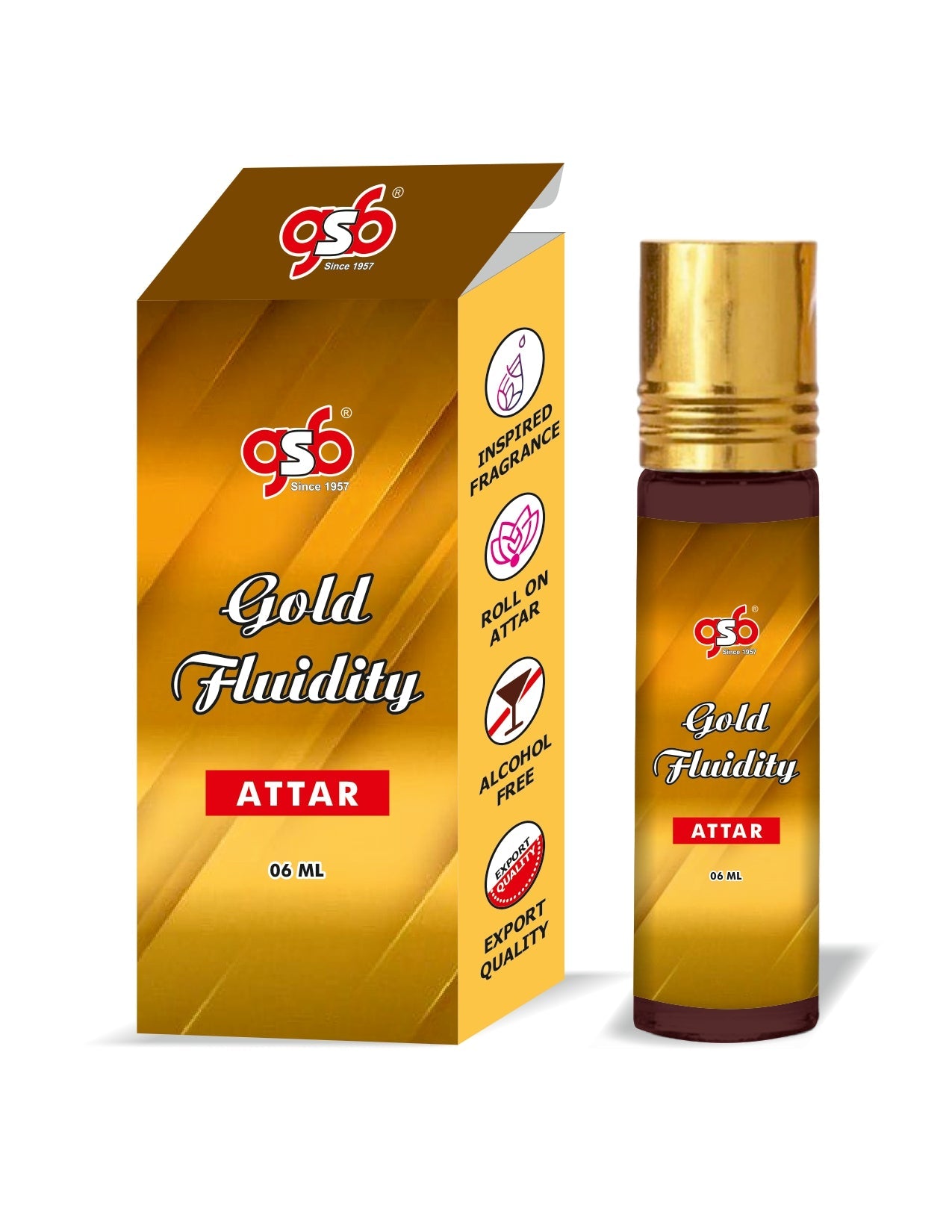 GSB Golden Fluidity Attar Inspired From MFK Golden Fluidity | Clone Fragrance | Perfume Roll On | Alcohol Free | Long Lasting | Unisex