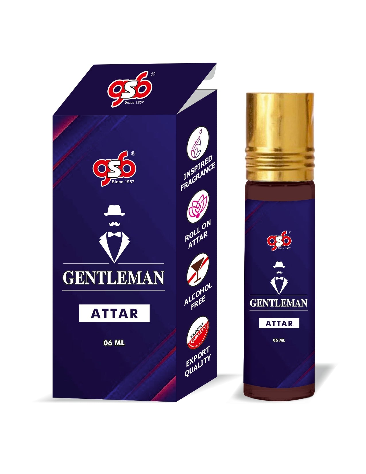 GSB Gentlemen Attar Inspired From Vigenchy Gentlemen | Clone Fragrance | Perfume Roll On | Alcohol Free | Long Lasting | Unisex