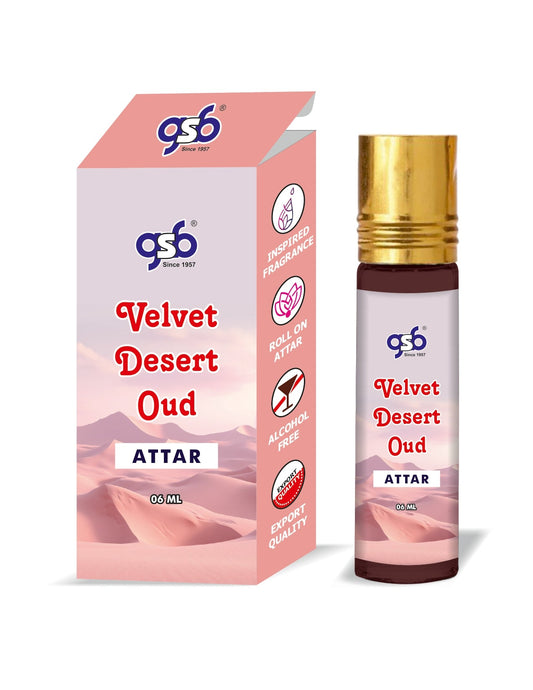 GSB Velvet Desert Oud Attar Inspired From Dloce Gbbana Desert Oud | Clone Fragrance | Perfume Roll On | Alcohol Free | Long Lasting | Unisex