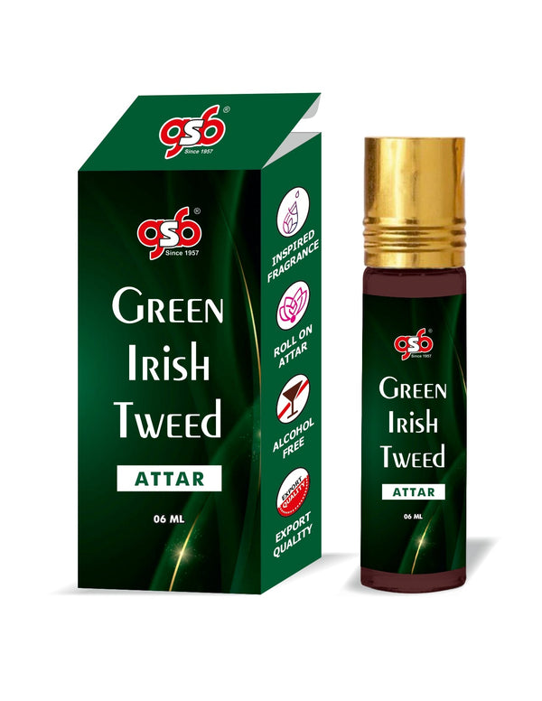 GSB Green Irish Tweed Attar Inspired From Greed Green Irish Tweed | Clone Fragrance | Perfume Roll On | Alcohol Free | Long Lasting | Unisex