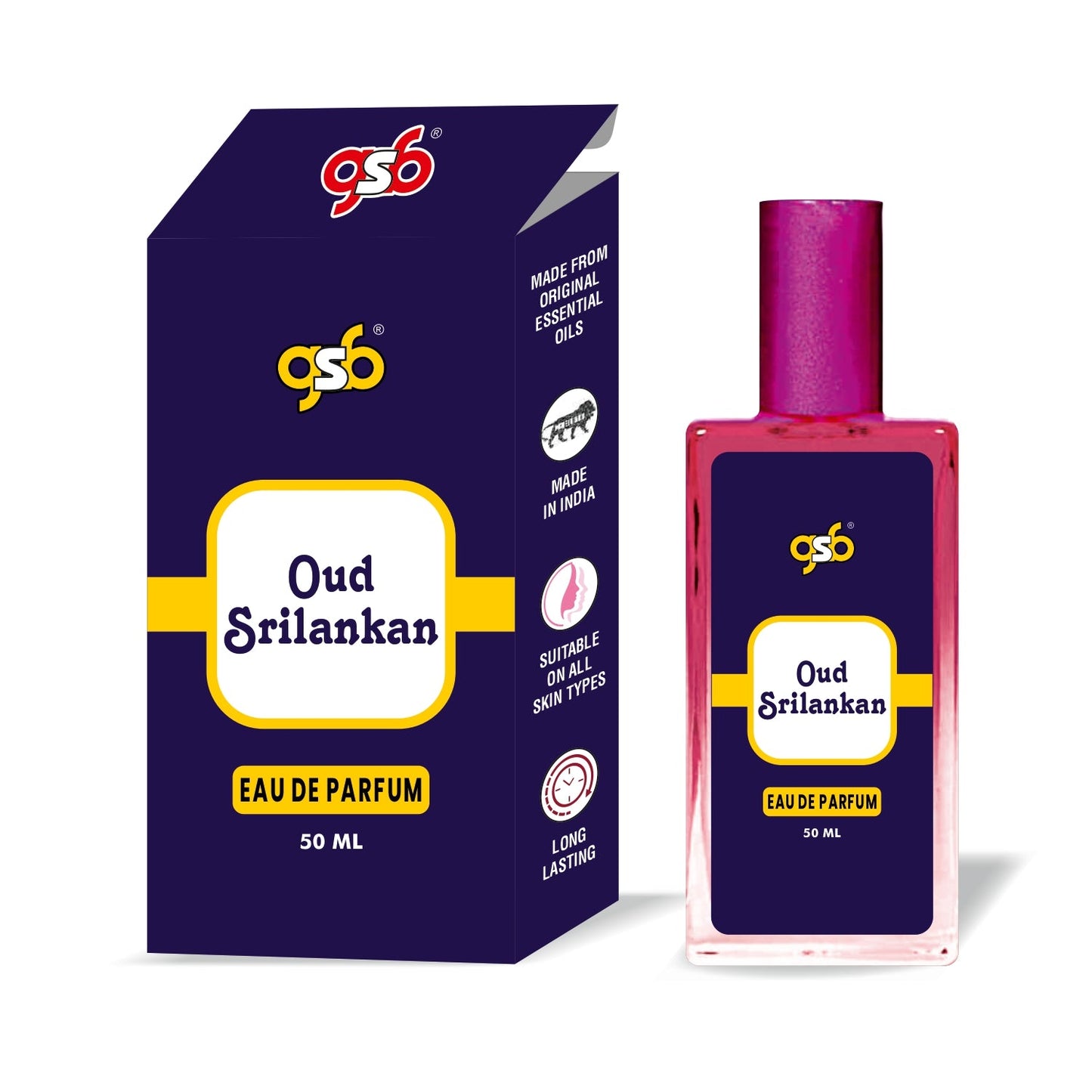 GSB Oud Srilankan Eau De Parfum | EDP Spray For Men & Women | Luxury Perfume | Long Lasting | Suitable On All Occasions | 50 ML