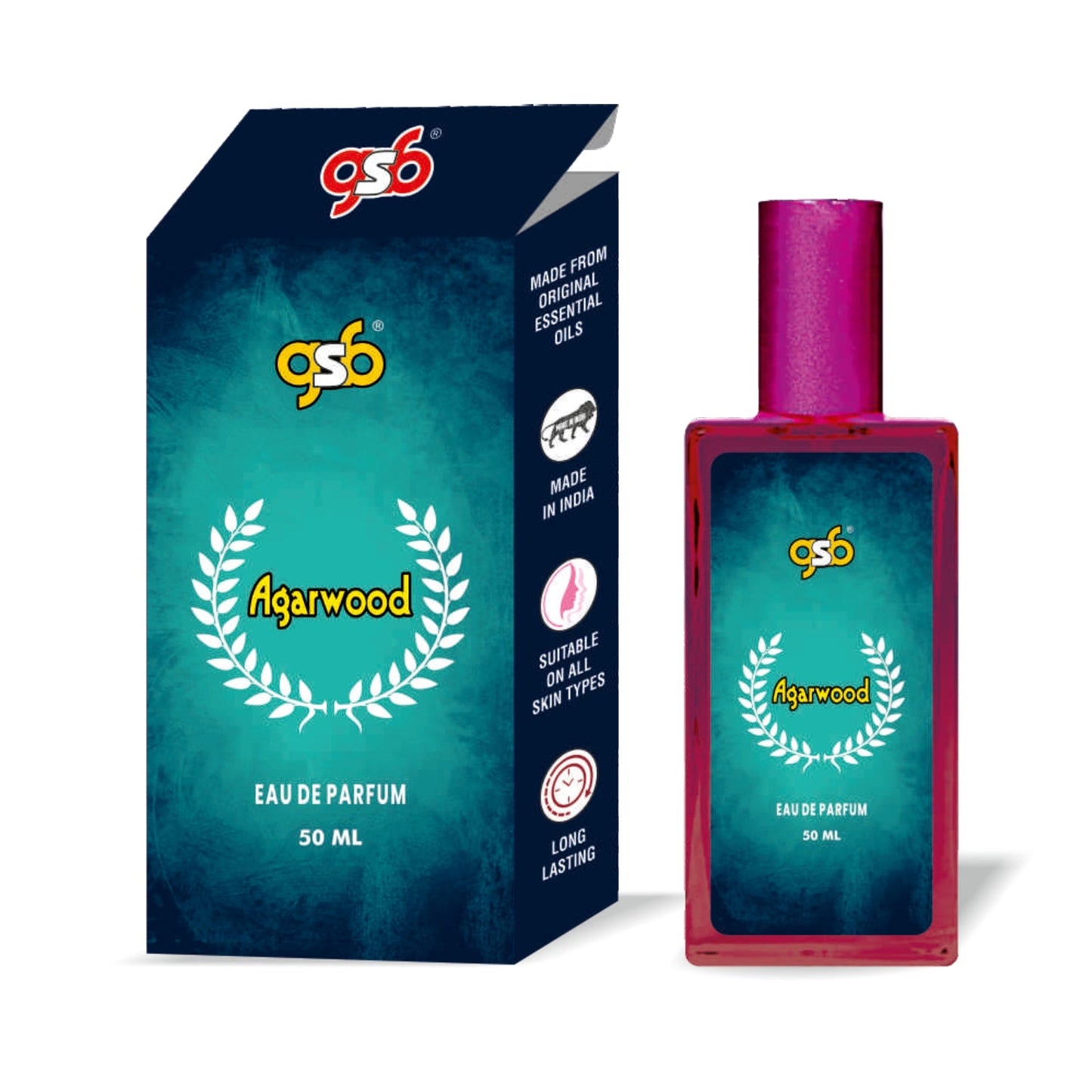 GSB Agarwood Eau De Parfum | EDP Spray For Men & Women | Luxury Perfume | Long Lasting | Suitable On All Occasions | 50 ML