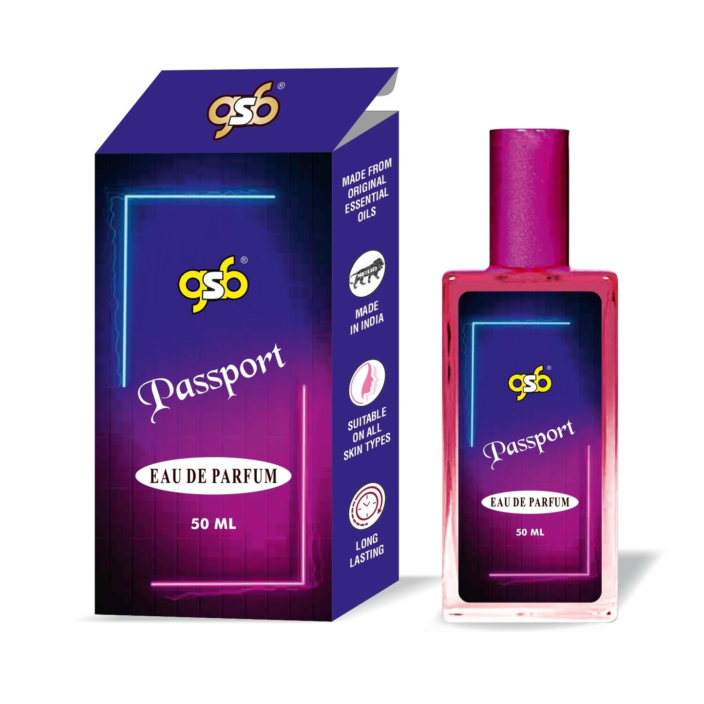 GSB Passport Eau De Parfum | EDP Spray For Men & Women | Luxury Perfume | Long Lasting | Suitable On All Occasions | 50 ML