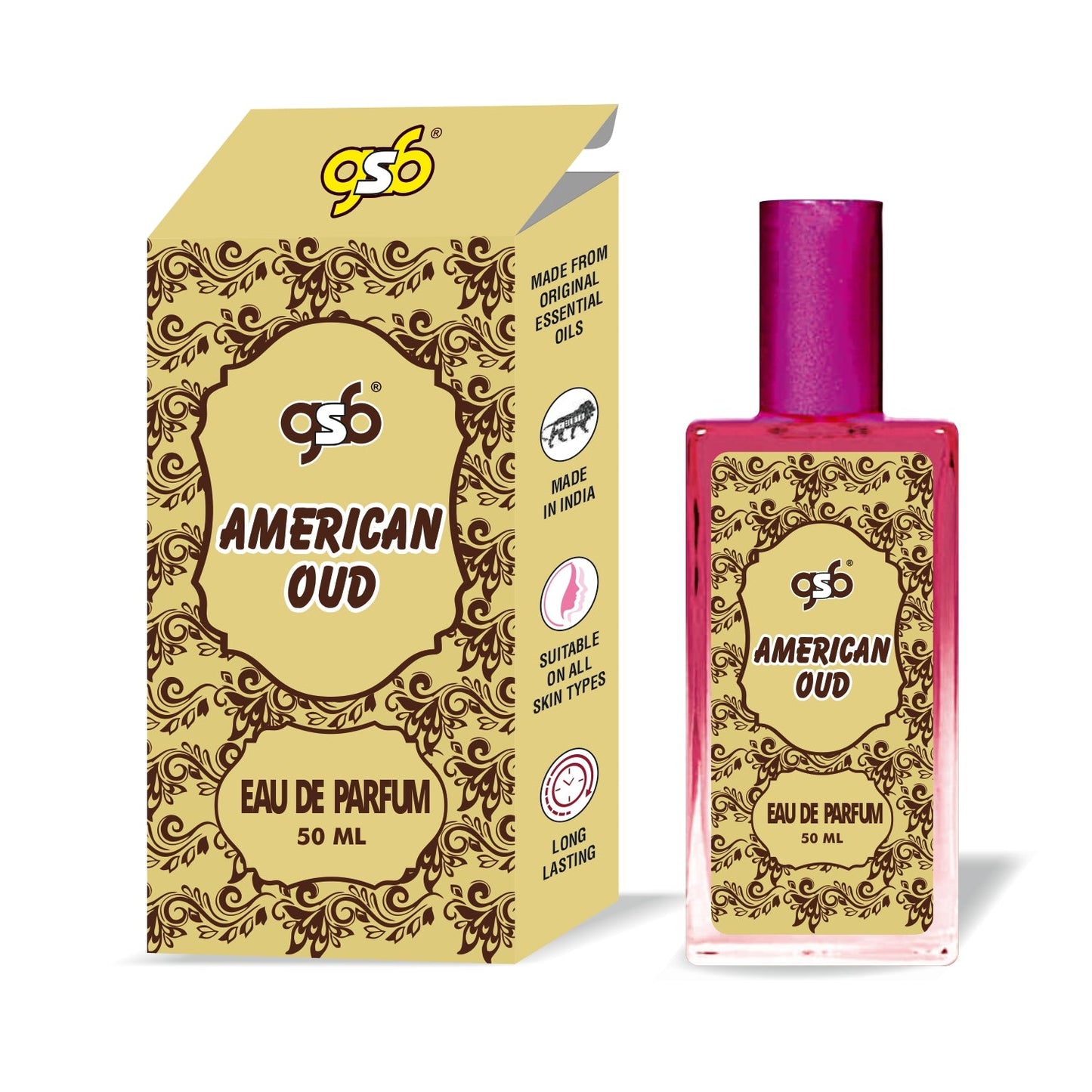 GSB American Oud Eau De Parfum | EDP Spray For Men & Women | Luxury Perfume | Long Lasting | Suitable On All Occasions | 50 ML