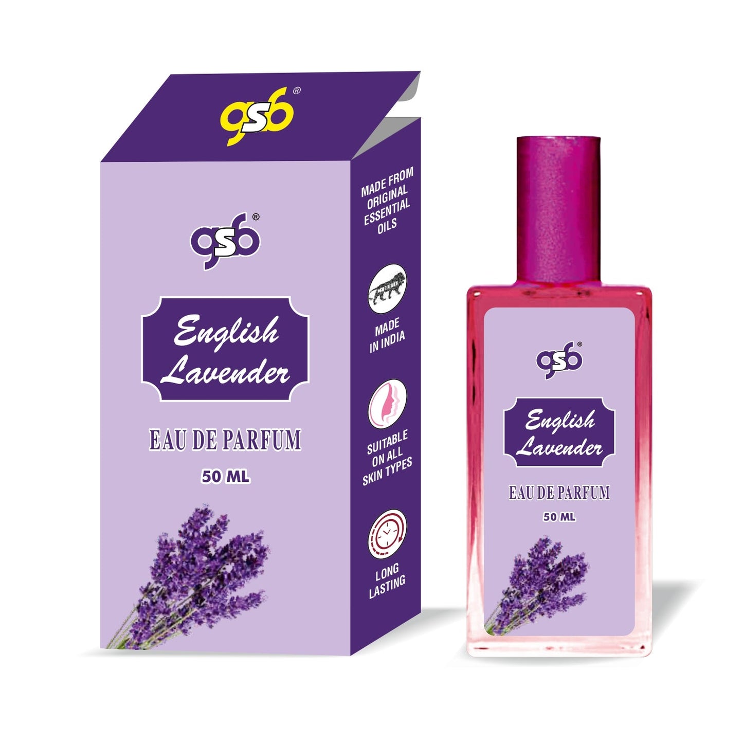 GSB English Lavender Eau De Parfum | EDP Spray For Men & Women | Luxury Perfume | Long Lasting | Suitable On All Occasions | 50 ML