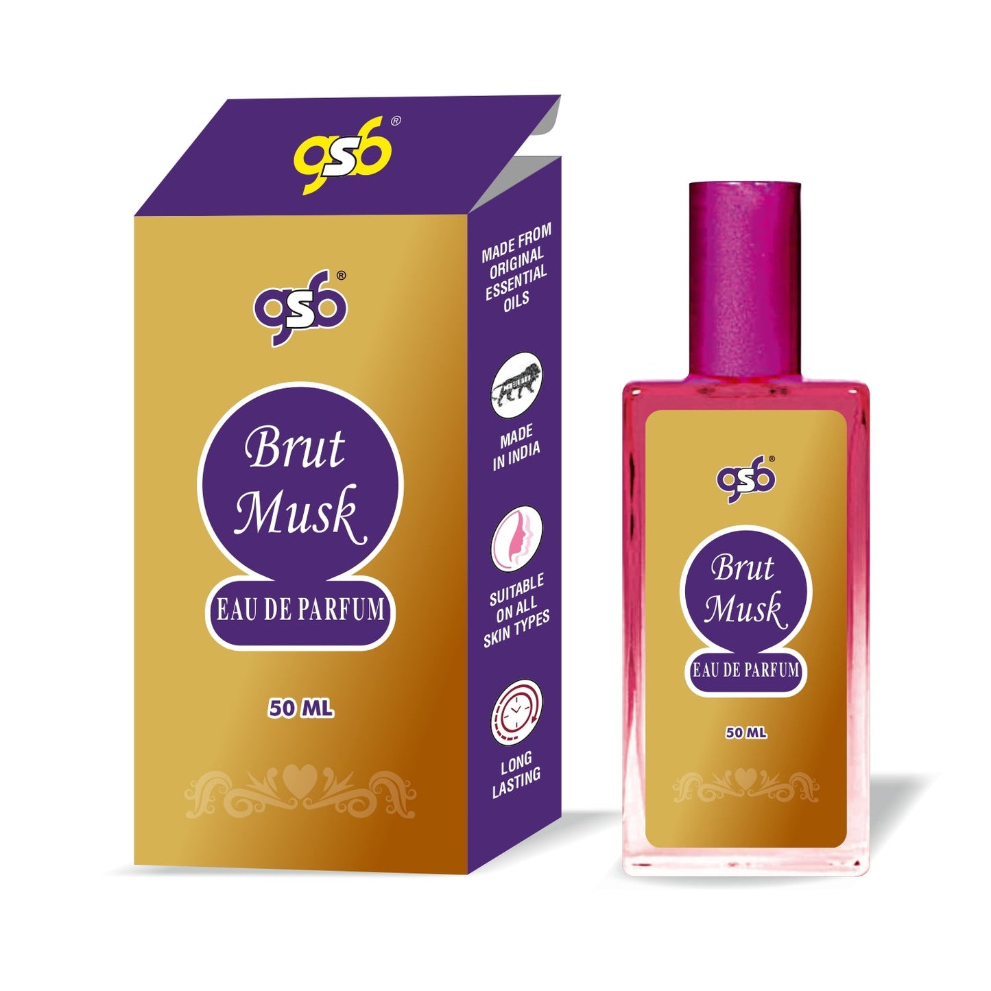 GSB Brut Musk Eau De Parfum | EDP Spray For Men & Women | Luxury Perfume | Long Lasting | Suitable On All Occasions | 50 ML