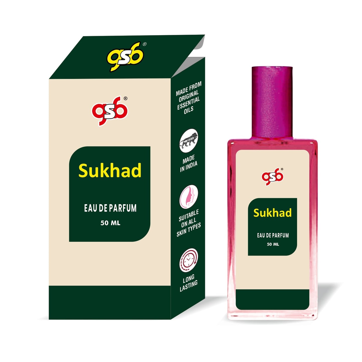 GSB Sukhad Eau De Parfum | EDP Spray For Men & Women | Luxury Perfume | Long Lasting | Suitable On All Occasions | 50 ML