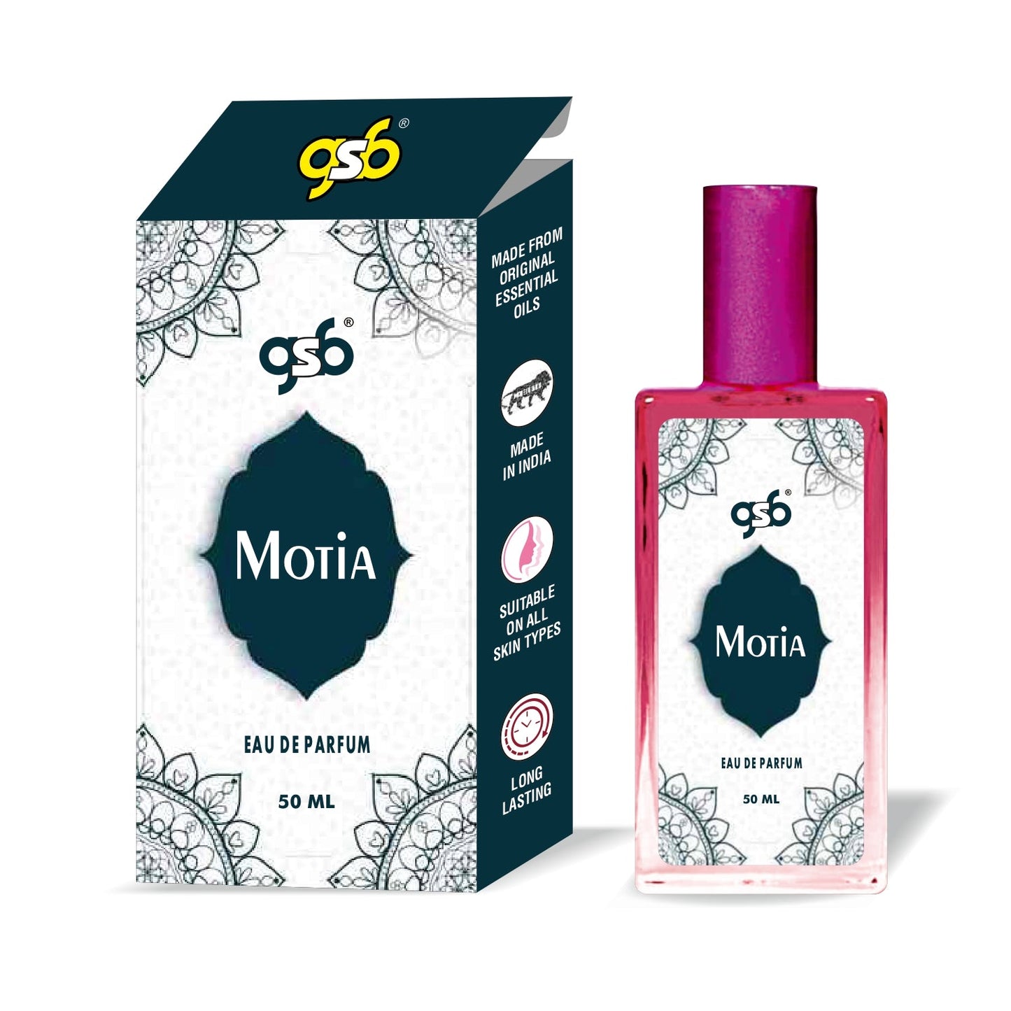 GSB Motia Eau De Parfum | EDP Spray For Men & Women | Luxury Perfume | Long Lasting | Suitable On All Occasions | 50 ML