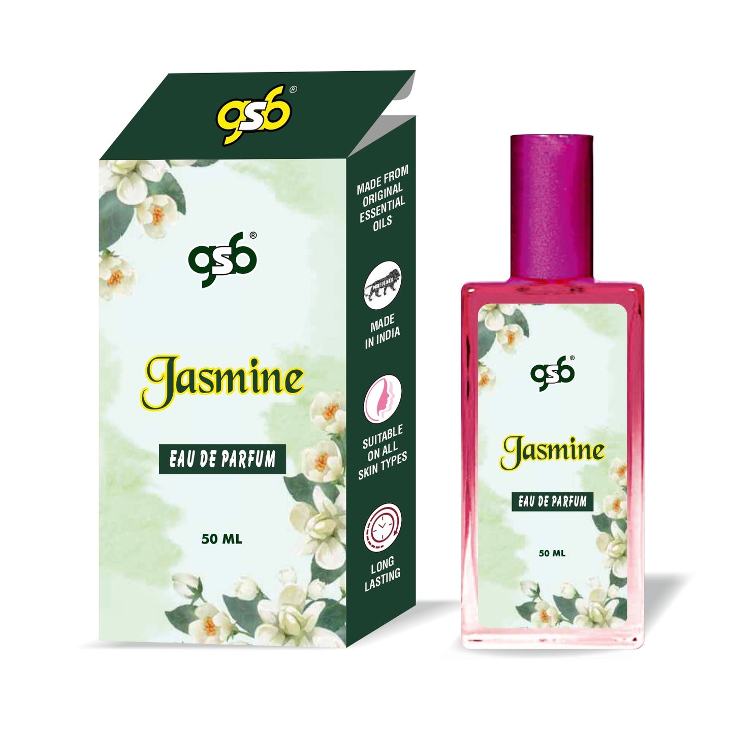 GSB Jasmine Eau De Parfum | EDP Spray For Men & Women | Luxury Perfume | Long Lasting | Suitable On All Occasions | 50 ML