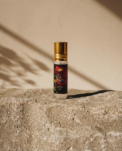 GSB Rooh Gulab Pure Natural Attar/Itra/Perfume Roll On | Alcohol Free | Long Lasting | Undiluted | Unisex | 6 ml