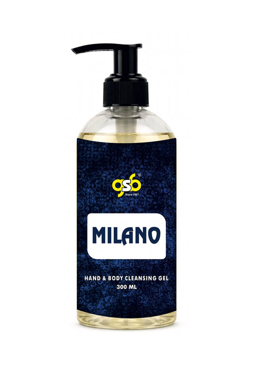 GSB Milano Hand And Body Cleansing Gel Inspired From Parda Milano | Luxury Body Wash & Shower Gel With Long Lasting Aroma | No Parabens & Silicones | 300 ml