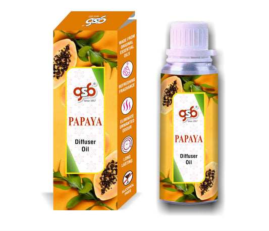 GSB Papaya Diffuser Oil | Used In Reed Diffuser, Candle Burner, Electric Diffuser, Humidifiers and Air Revitalizer | Aromatherapy Oil