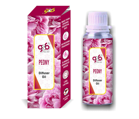 GSB Peony Diffuser Oil | Used In Reed Diffuser, Candle Burner, Electric Diffuser, Humidifiers and Air Revitalizer | Aromatherapy Oil