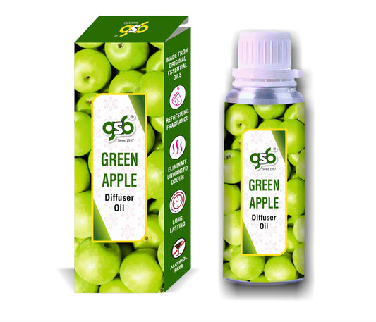GSB Green Apple Diffuser Oil | Used In Reed Diffuser, Candle Burner, Electric Diffuser, Humidifiers and Air Revitalizer | Aromatherapy Oil