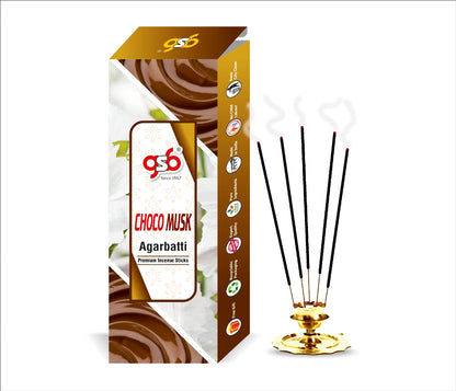 GSB Choco Musk Premium Incense Sticks | Agarbatti | Made with Natural Essential Oil
