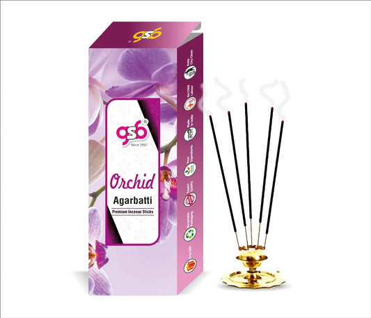 GSB Orchid Premium Incense Sticks | Agarbatti | Made with Natural Essential Oil