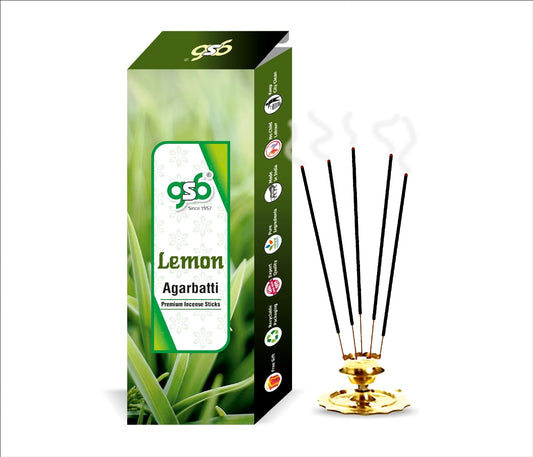 GSB Lemon Premium Incense Sticks | Agarbatti | Made with Natural Essential Oil