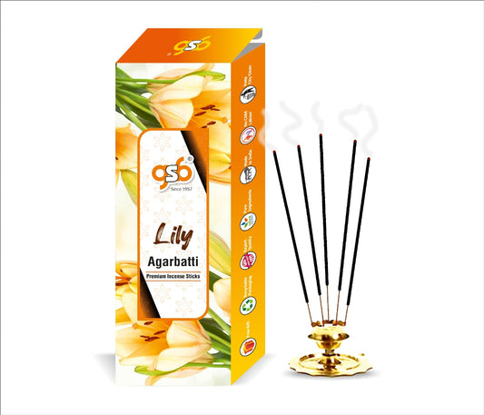 GSB Lily Premium Incense Sticks | Agarbatti | Made with Natural Essential Oil