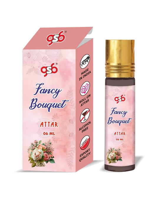 GSB Fancy Boquet Pure Natural Attar/Itra/Perfume Roll On | Alcohol Free | Long Lasting | Undiluted | Unisex | 6 ml